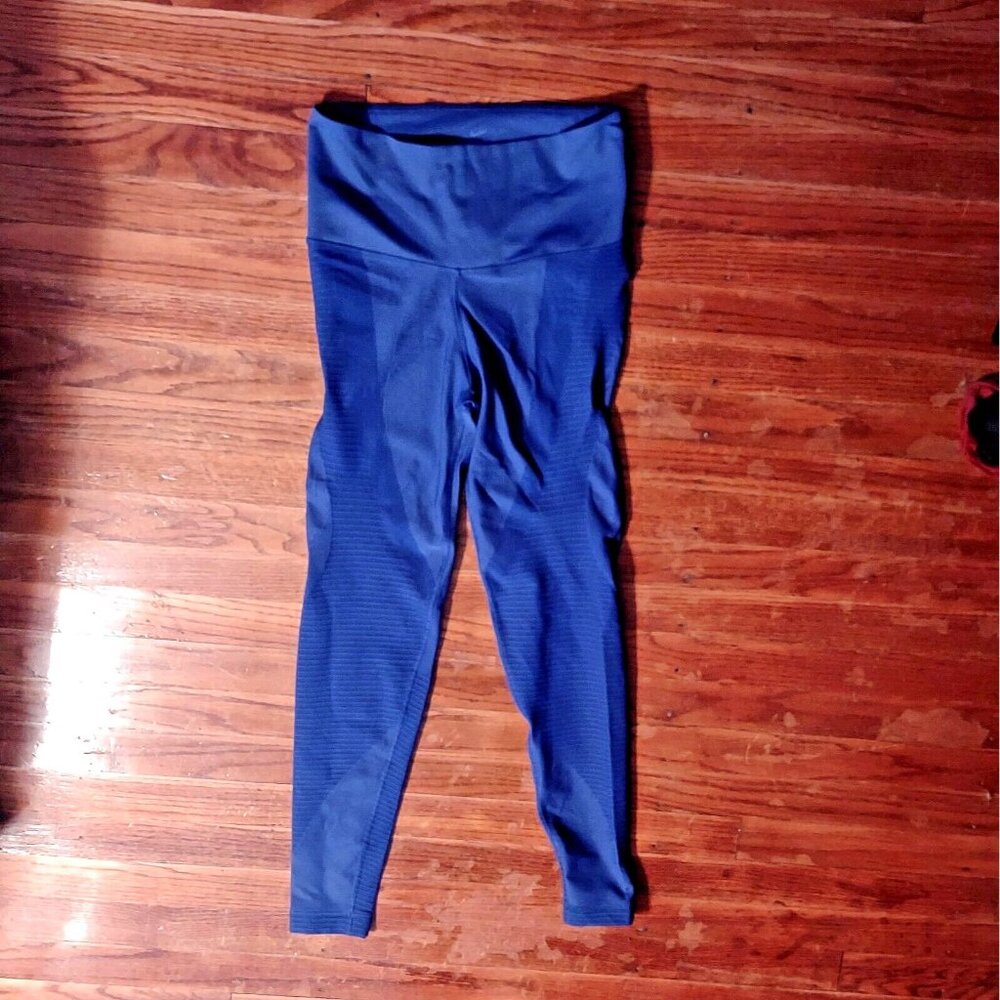 Nike Dri-Fit Zoned Sculpt Leggings Women’s XL Blue Seamless Athletic Pants